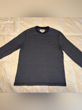 Original Penguin Men's Navy Striped Crewneck Sweater
